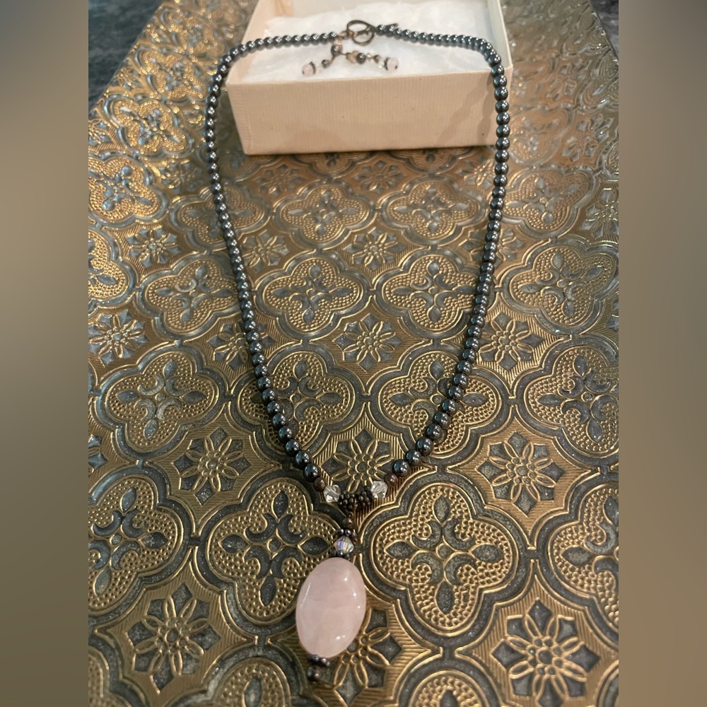 Necklace and matching stud pierced earrings